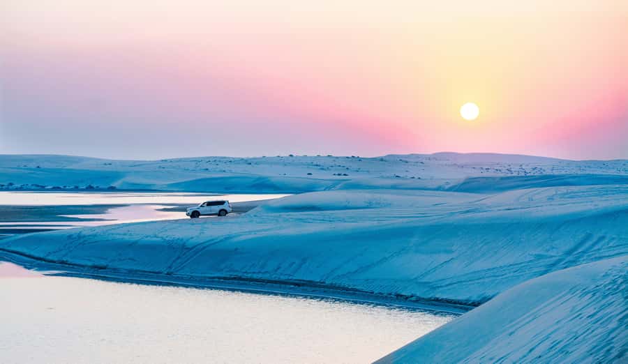 Qatar: Desert Safari, Camel Ride, Inland sea, Sandboarding - The Inland Sea: where the desert meets the water