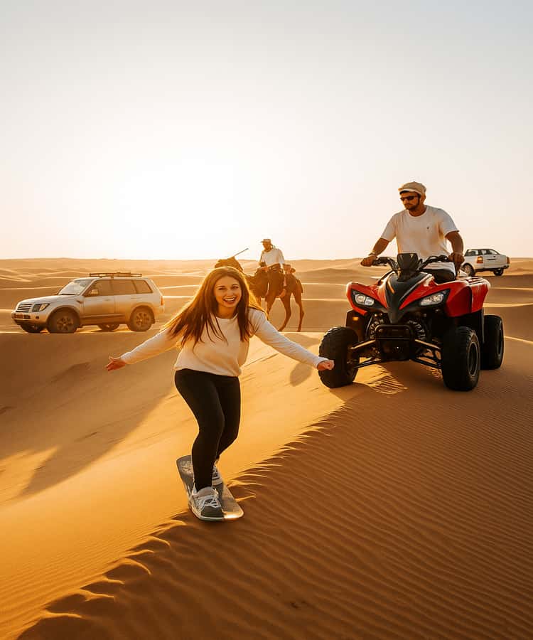 Qatar: Desert Safari, Camel Ride, Inland sea, Sandboarding - The first rush: dune bashing in a 4x4