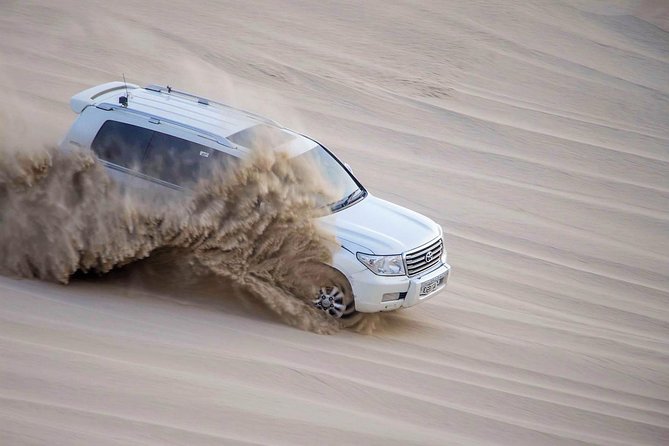 Qatar Gold Dune Safari, Dune Bashing,Camel Ride,Sand Boarding,Inland Sea Desert - Tea, water, and the practical rhythm of the outing