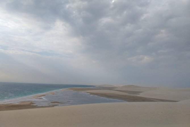 Sharing or Private Safari, Sand Boarding, Camel Ride, inland Sea Quick swim - Sandboarding from the high dunes