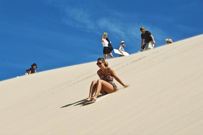 Sharing or Private Safari, Sand Boarding, Camel Ride, inland Sea Quick swim - The 15-minute swim: useful, but not a beach day