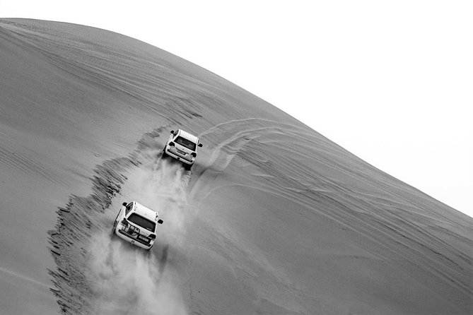 Sharing or Private Safari, Sand Boarding, Camel Ride, inland Sea Quick swim - Guides, communication, and the ride back