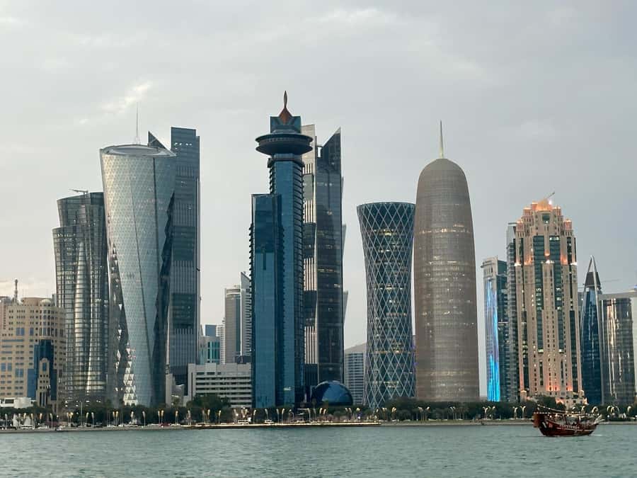 Things To Do In Doha: City Tour, Souq Waqif & Dhow Boat Ride - West Bay and the Burj Qatar view