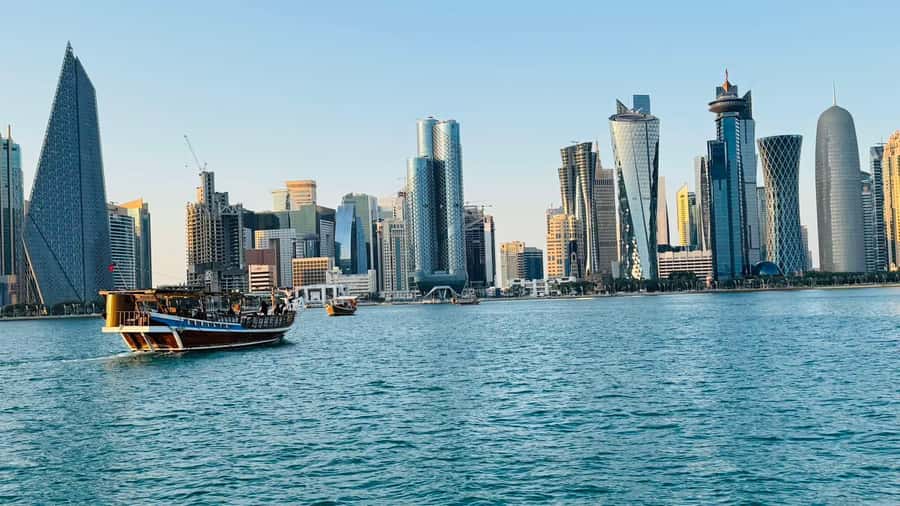 Things To Do In Doha: City Tour, Souq Waqif & Dhow Boat Ride - Seeing the skyline from a traditional dhow