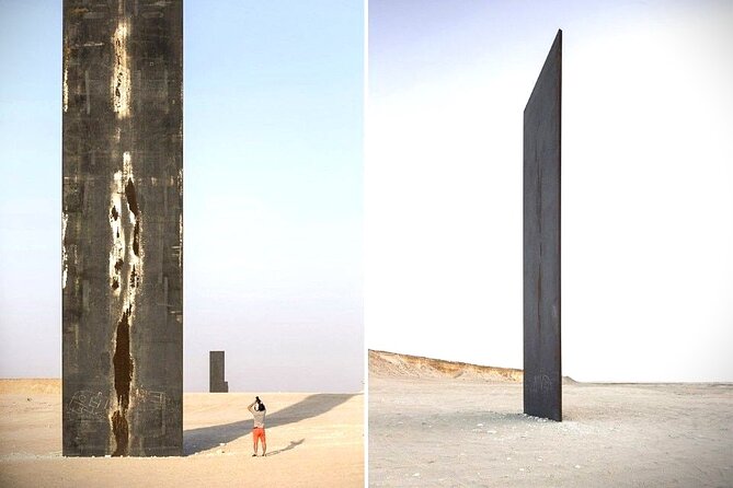 West Coast tour, Zekreet, Richard Serra Sculpture, Mushroom Rock Formation - Leaving Doha and passing Al-Shahaniya