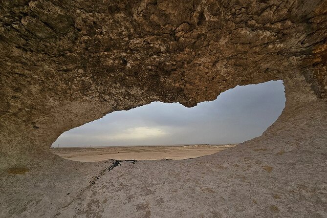 West Of Qatar, Mushroom Rocks, Camel Racing Track, Richard Serra - Zekreet Fort ruins and the use of faroush stone
