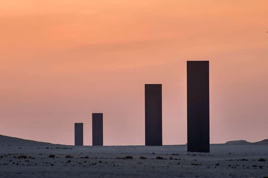 West of Qatar Richard Serra, Mushroom Hills, CamelRace track - Al Shahaniya and Qatar’s camel-racing tradition