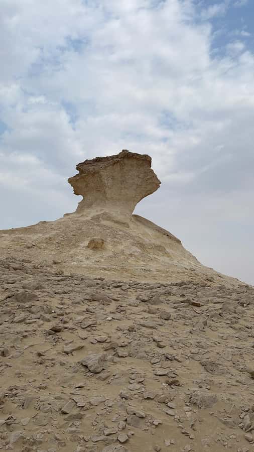 West Qatar tour to Richard Sierra sculpture,Umbrella Rock - How the guides shape the day